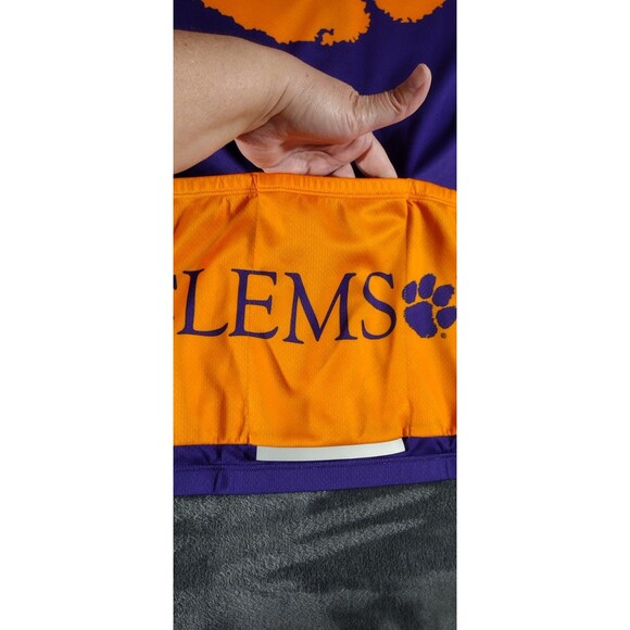 Clemson Football XL Jersey Shirt & Socks Orange Blue White Full Zip Pockets - Picture 7 of 13